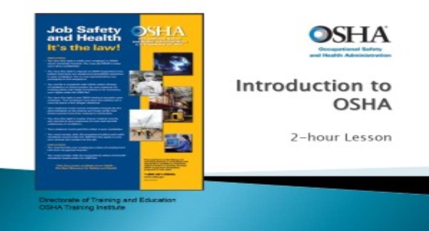 Free Download Introduction To Osha Occupational Safety And Health Powerpoint Presentation Slides