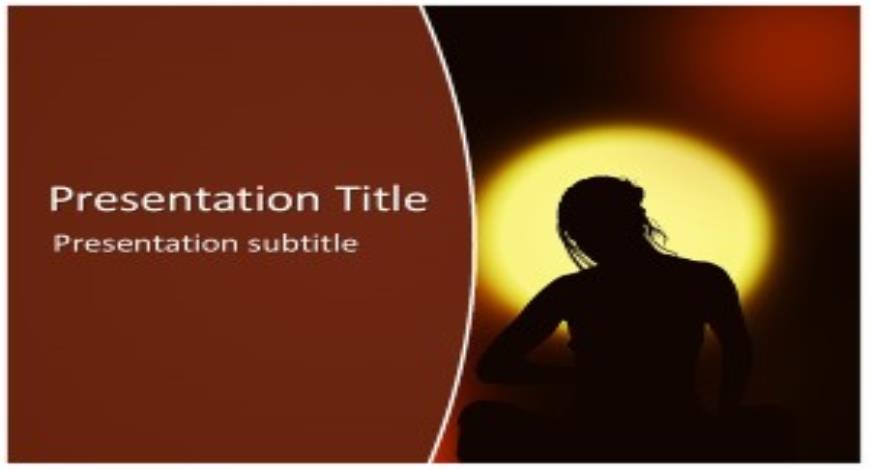 Woman Meditation Free PowerPoint Template and Background