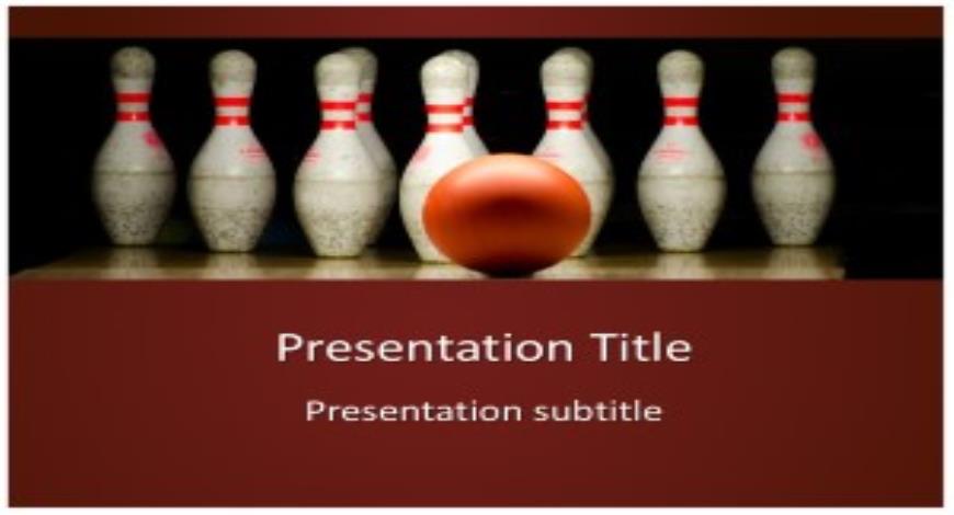 Bowling Free PowerPoint Template and Background