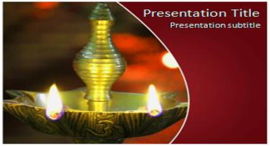 Diwali Lamp Free PowerPoint Template and Background