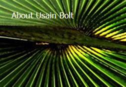 About Usain Bolt Powerpoint Presentation