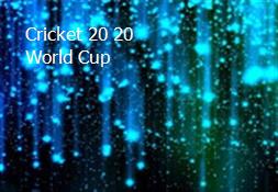 Cricket 20 20 World Cup Powerpoint Presentation