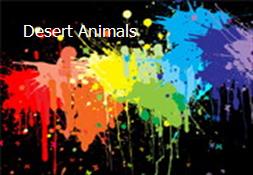 Desert Animals Powerpoint Presentation