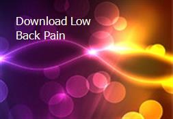 Download Low Back Pain Powerpoint Presentation