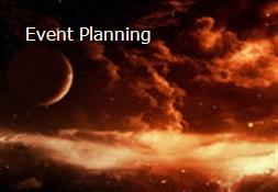 Event Planning Powerpoint Presentation