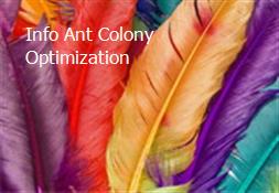 Info Ant Colony Optimization Powerpoint Presentation