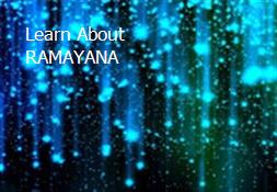 Learn About RAMAYANA Powerpoint Presentation