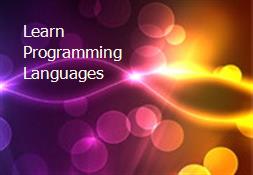 Learn Programming Languages Powerpoint Presentation