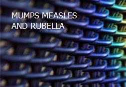 MUMPS MEASLES AND RUBELLA Powerpoint Presentation