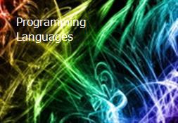 Programming Languages Powerpoint Presentation