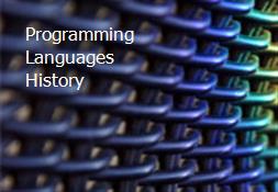 Programming Languages History Powerpoint Presentation