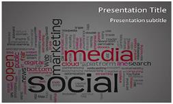 Social Media Words Free Ppt Template