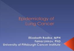 Epidemiology of the Lung Cancer PowerPoint Presentation