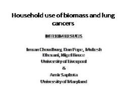 Biomass and Lung Cancer Update PowerPoint Presentation