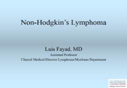 Non-Hodgkin Lymphoma PowerPoint Presentation