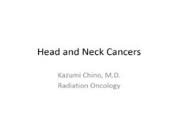 Head and Neck Cancers PowerPoint Presentation