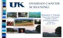 Ovarian Cancer Screening PowerPoint Presentation