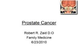 Prostate Cancer Overview PowerPoint Presentation