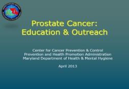 Prostate Cancer Education PowerPoint Presentation