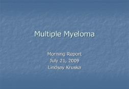 Multiple Myeloma PowerPoint Presentation