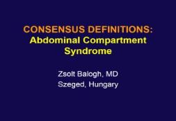 About Abdominal Compartment Syndrome PowerPoint Presentation