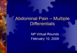 Abdominal Pain-Multiple Differentials PowerPoint Presentation