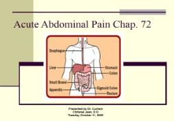 Acute Abdominal Pain PowerPoint Presentation