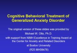 Anxiety Disorders Association of America PowerPoint Presentation