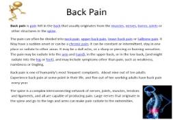 Back pain-Megamas PowerPoint Presentation