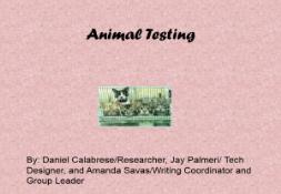 Introduction of Animal Testing PowerPoint Presentation