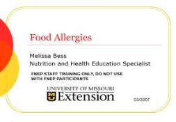 Food Allergies PowerPoint Presentation