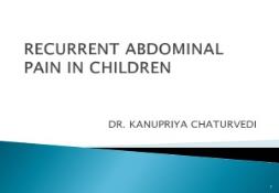 RECURRENT ABDOMINAL PAIN PowerPoint Presentation