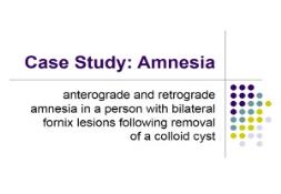 Amnesia PowerPoint Presentation