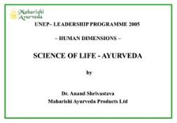 SCIENCE OF LIFE-Ayurveda PowerPoint Presentation