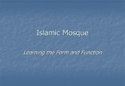 Islamic Mosque PowerPoint Presentation