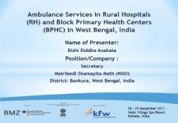 Ambulance Services in West Bengal PowerPoint Presentation