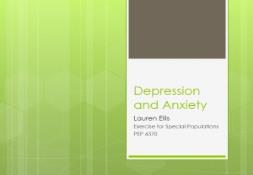 Depression and Anxiety PowerPoint Presentation