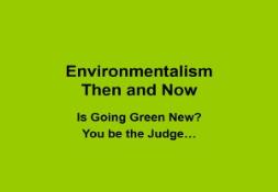 Environmentalism in American History PowerPoint Presentation