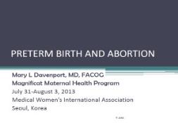 Preterm Birth And Abortion PowerPoint Presentation