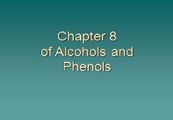 Alcohols (Faculty Website Directory) PowerPoint Presentation