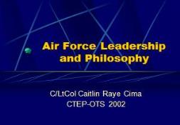 Air Force Leadership PowerPoint Presentation