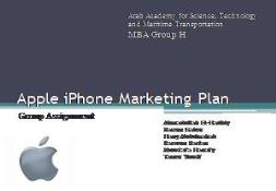 Apple Marketing Plan PowerPoint Presentation