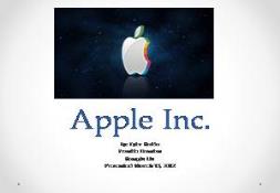 Apple Inc PowerPoint Presentation