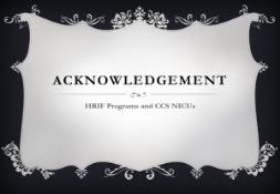 Acknowledgement California Perinatal Quality Care PowerPoint Presentation