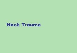 Neck Trauma PowerPoint Presentation