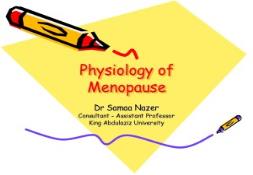 Physiology of Menopause PowerPoint Presentation