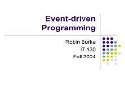 An Event driven Programming PowerPoint Presentation