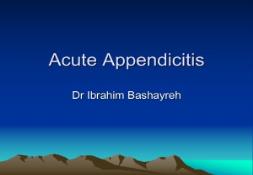 Acute Appendicitis University Jordan PowerPoint Presentation