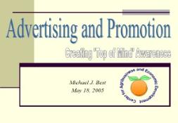 Advertising and Promotion PowerPoint Presentation