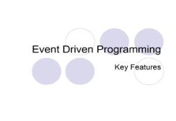 Event Driven Programmings PowerPoint Presentation